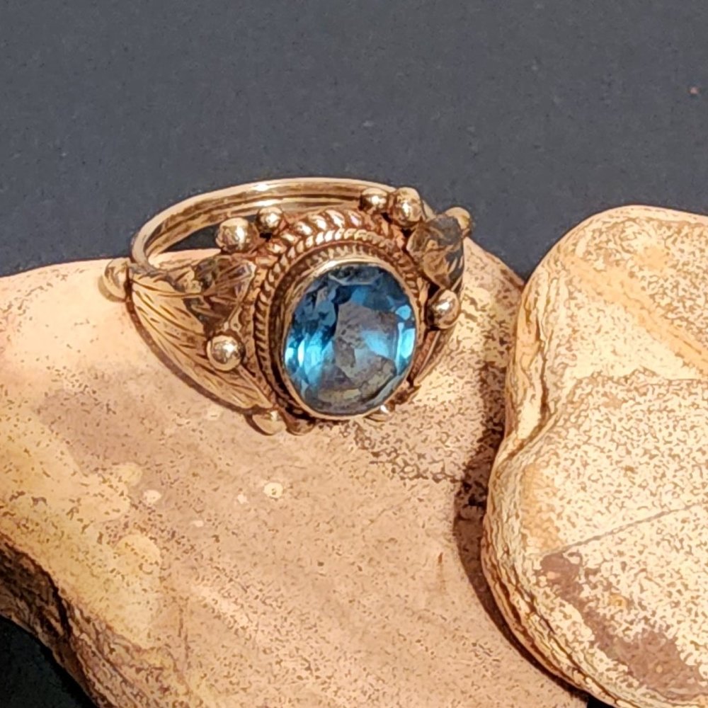 Sterling Silver Blue Topaz Ring